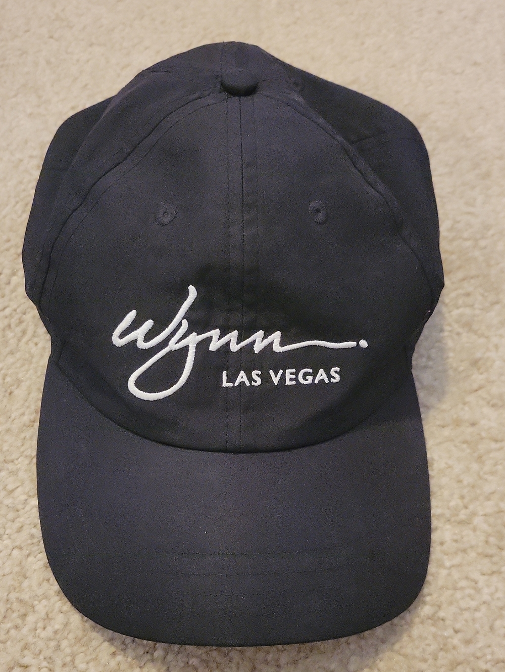 Wynn Las Vegas Embroidered Baseball Cap - Navy with White Logo